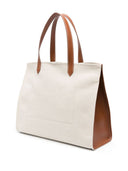 Balmain B Army Medium Canvas And Leather Tote Bag