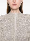 Brunello Cucinelli Silk And Linen Blend Cardigan