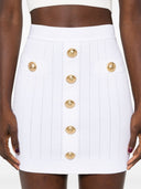 Balmain Buttoned Knitted Skirt