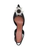 Amina Muaddi Begum Satin Slingback Pumps