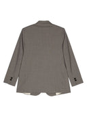 Veste de blazer à poitrine simple alysi mélange simple