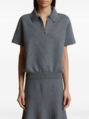 Khaite Guillame Wool Polo Top