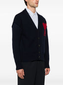 Ami Paris Ami De Coeur Wool Cardigan