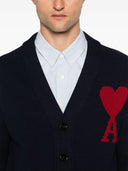 Ami Paris Ami De Coeur Wool Cardigan