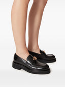 Valentino Garavani V Logo Locker Leather Loafers