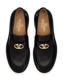 Valentino Garavani V Logo Locker Leather Loafers