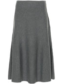 Khaite Odil Wool Midi Skirt