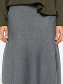 Khaite Odil Wool Midi Skirt