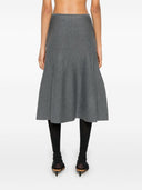Khaite Odil Wool Midi Skirt