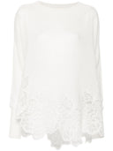 Ermanno Scervino Embroidered Wool Boat Neck Sweater