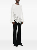 Ermanno Scervino Embroidered Wool Boat Neck Sweater