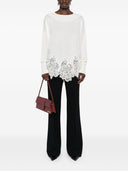 Ermanno Scervino Embroidered Wool Boat Neck Sweater