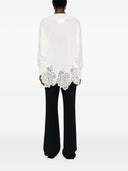 Ermanno Scervino Embroidered Wool Boat Neck Sweater