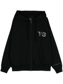 Y 3 logotyp bomulls hoodie
