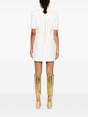Balmain Buttoned Tweed Short Dress