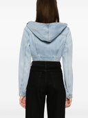 Alaia Hooded Cropped Denim Jacket
