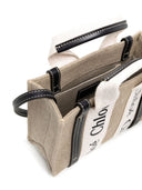 Chloè Woody Mini Canvas And Leather Crossbody Bag