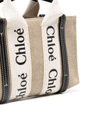 Chloè Woody Mini Canvas And Leather Crossbody Bag
