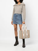 Chloè Woody Canvas And Leather Tote Bag