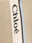 Chloè Woody Canvas And Leather Tote Bag