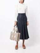 Chloè Woody Canvas And Leather Tote Bag