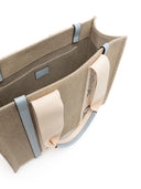 Chloè Woody Canvas And Leather Tote Bag
