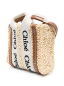 Chloè Woody Nano en lin et sac croisé en cuir