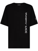 Dolce & Gabbana Cotton T Shirt With Vertical Logo