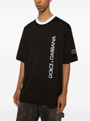 Dolce & Gabbana Cotton T Shirt With Vertical Logo