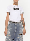 Maglietta in cotone Dolce & Gabbana con patch di logo re edizione