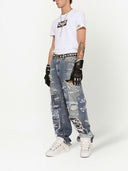 Maglietta in cotone Dolce & Gabbana con patch di logo re edizione