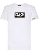 Maglietta in cotone Dolce & Gabbana con patch di logo re edizione