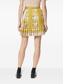 Versace Barocco Print Silk Pleated Mini Skirt