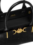 Versace Medusa '95 Small Croco Embossed Leather Tote Bag