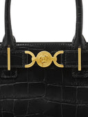Versace Medusa '95 Small Croco Embossed Leather Tote Bag
