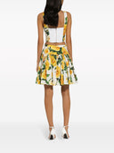 Dolce & Gabbana Cotton Rose Printed Short Skirt