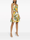 Dolce & Gabbana Cotton Rose Printed Short Skirt