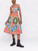 Dolce & Gabbana Carretto Print Cotton Dress