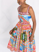 Dolce & Gabbana Carretto Print Cotton Dress