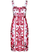 Dolce & Gabbana Maiolica Printed Tubino Dress
