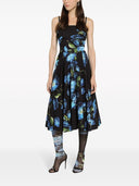 Dolce & Gabbana Campanule Printed Silk Midi Dress