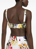 Dolce & Gabbana Giardino Printed Cotton Bra