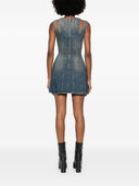 Alexander MC Queen Kurzes Flared Denim Kleid