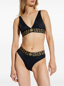 Versace Greca Print Bikini Top