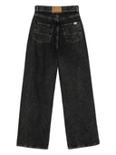 Jeans de la pierna fllared de semicoutura lorita