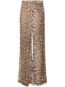 Pantaloni stampati in seta Zimmermann