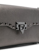 Valentino Garavani Rockstud Small Laminated Leather Shoulder Bag