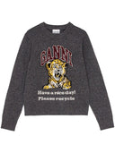 Ganni ull crewneck tröja