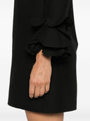 Valentino Wool And Silk Blend Embroidered Dress