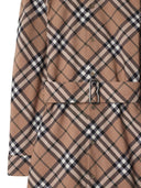 Burberry Check Wool Blend Chemisier Dress